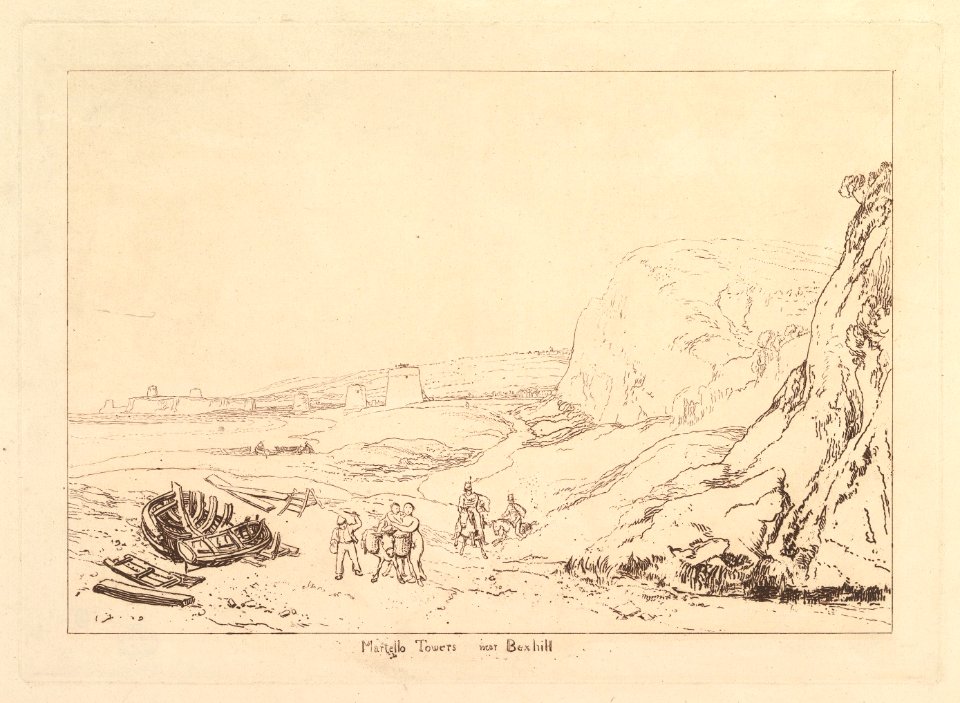 Martello Towers near Bexhill, Sussex (Liber Studiorum, part VII, plate 34) MET DP821470