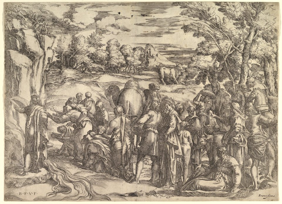 Moses Drawing Water from the Rock MET DP819635
