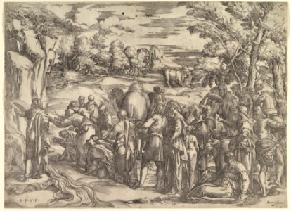 Moses Drawing Water from the Rock MET DP819635