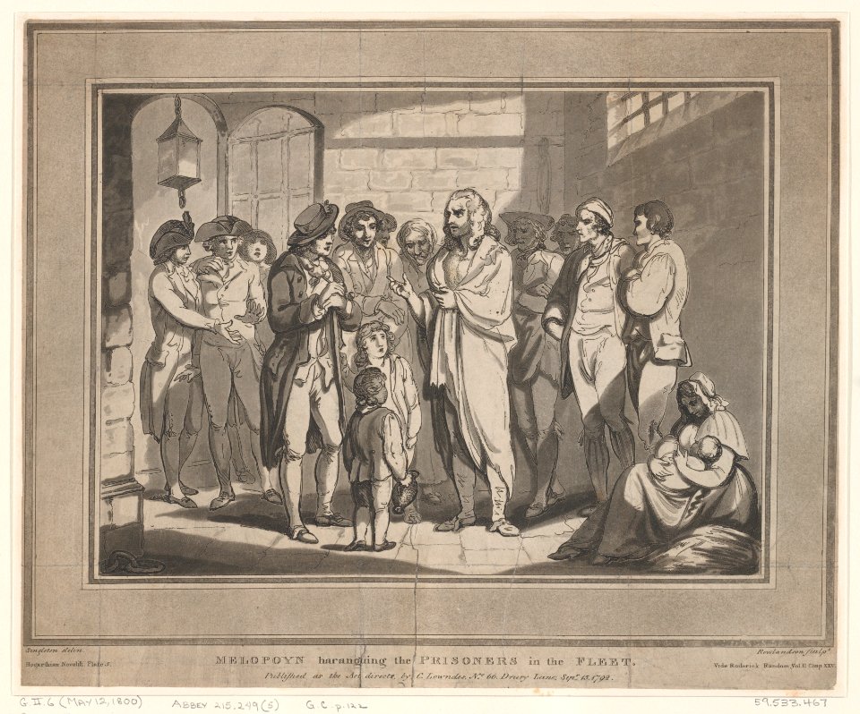 Melopoyn haranguing the Prisoners in the Fleet Met DP887834