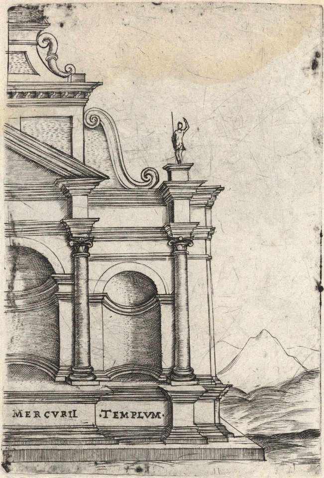 Mercurii Templum, from a Series of 24 Depicting (Reconstructed) Buildings from Roman Antiquity MET DP874927