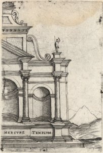 Mercurii Templum, from a Series of 24 Depicting (Reconstructed) Buildings from Roman Antiquity MET DP874927