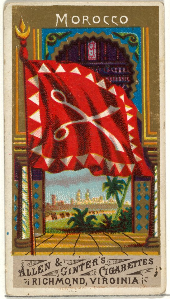 Morocco, from Flags of All Nations, Series 1 (N9) for Allen & Ginter Cigarettes Brands MET DP841346