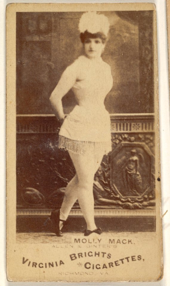 Molly Mack, from the Actors and Actresses series (N45, Type 1) for Virginia Brights Cigarettes MET DP830577