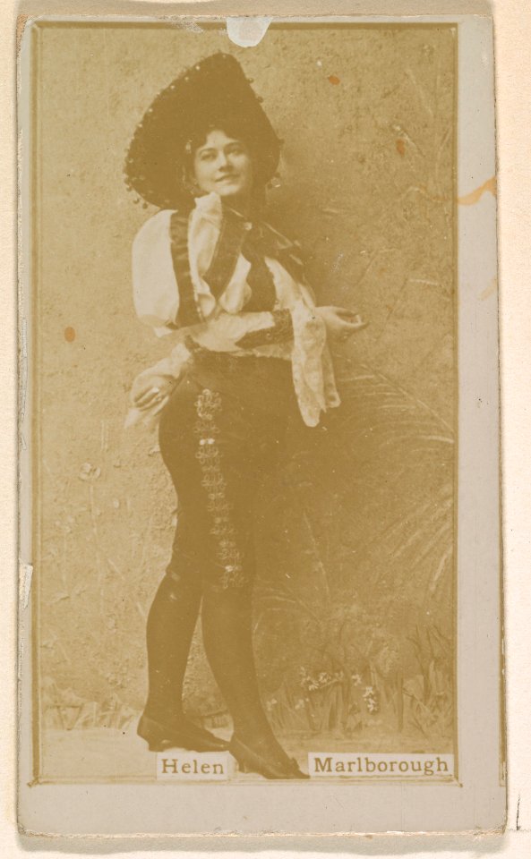 Miss Helen Marlborough, from the Actresses series (N245) issued by Kinney Brothers to promote Sweet Caporal Cigarettes MET DP859049
