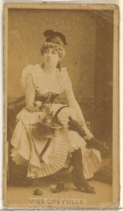 Miss Greyville, from the Actors and Actresses series (N45, Type 8) for Virginia Brights Cigarettes MET DP831490