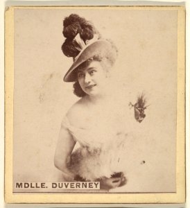Mdlle. Duverney, from the Actresses series (N246), Type 2, issued by Kinney Brothers to promote Sporting Extra Cigarettes MET DP860102