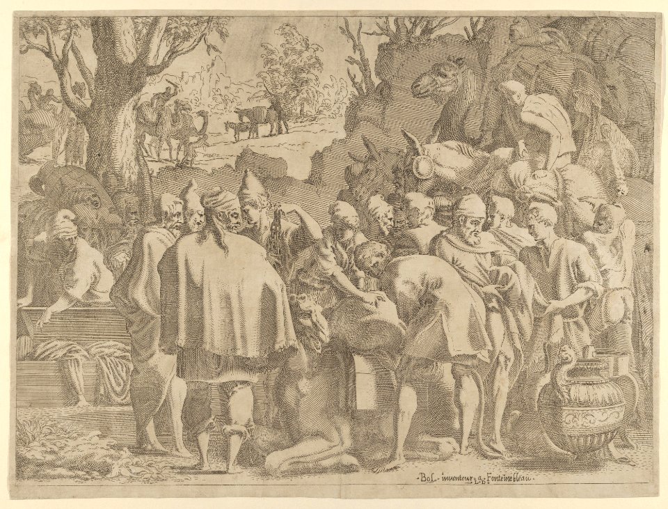 Men Gathered Around a Camel MET DP855382