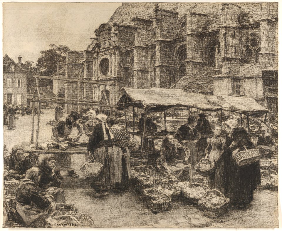 Market Day at Villenauxe-la-Grande (Aube), 1894 MET DP834417