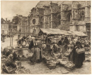 Market Day at Villenauxe-la-Grande (Aube), 1894 MET DP834417
