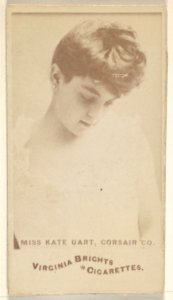 Miss Kate Uart, Corsair Co., from the Actors and Actresses series (N45, Type 6) for Virginia Brights Cigarettes MET DP831198