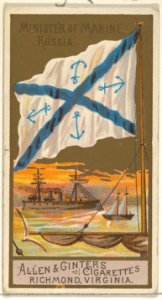 Minister of Marine, Russia, from the Naval Flags series (N17) for Allen & Ginter Cigarettes Brands MET DP834933