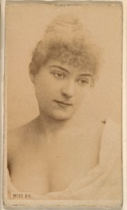Miss Bie, from the Actresses series (N246), Type 1, issued by Kinney Brothers to promote Sporting Extra Cigarettes MET DP859983