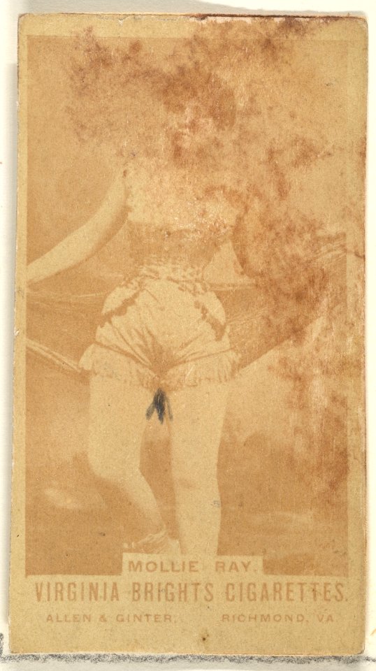 Mollie Ray, from the Actors and Actresses series (N45, Type 1) for Virginia Brights Cigarettes MET DP829864