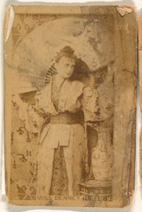 Miss Benney, from the Actresses series (N245) issued by Kinney Brothers to promote Sweet Caporal Cigarettes MET DP859968