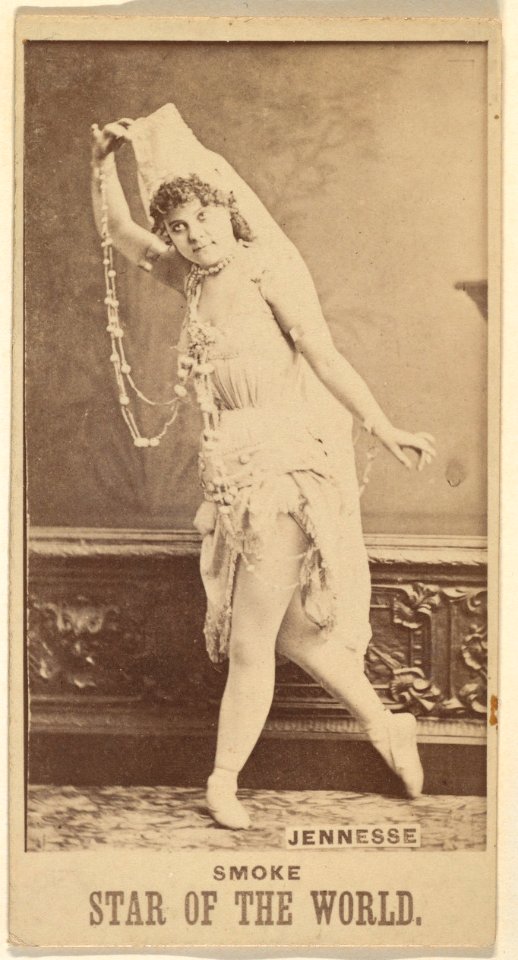 Miss Jennesse, from the Star of the World series (N672), issued by A. Hershey & Bros. to promote Star of the World Tobacco MET DPB870003