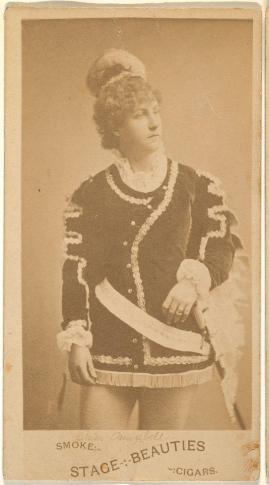 Miss Campbell, from the Actresses series (N666) to promote Stage Beauties Cigars MET DPB869839
