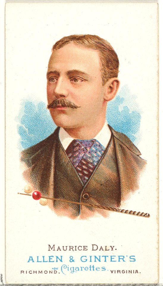 Maurice Daly, Billiard Player, from World's Champions, Series 1 (N28) for Allen & Ginter Cigarettes MET DP827438