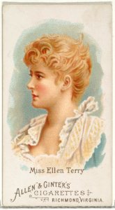 Miss Ellen Terry, from World's Beauties, Series 1 (N26) for Allen & Ginter Cigarettes MET DP838119