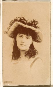 Miss Emerson, from the Actresses series (N246), Type 1, issued by Kinney Brothers to promote Sporting Extra Cigarettes MET DP859995
