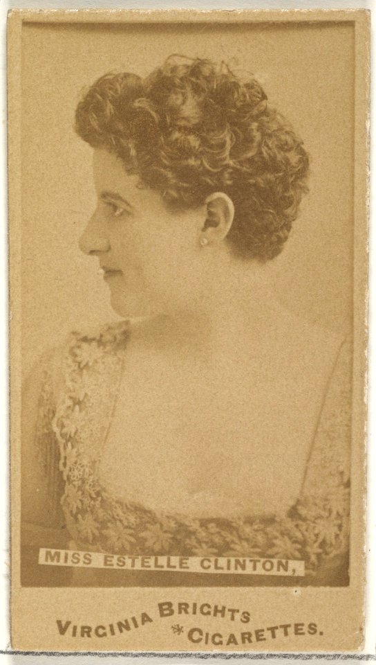 Miss Estelle Clinton, from the Actors and Actresses series (N45, Type 1) for Virginia Brights Cigarettes MET DP829375