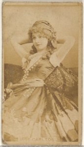Miss Carlton, from the Actors and Actresses series (N45, Type 8) for Virginia Brights Cigarettes MET DP831411