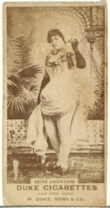 Miss Jackson, from the Actors and Actresses series (N145-7) issued by Duke Sons & Co. to promote Duke Cigarettes MET DP840435