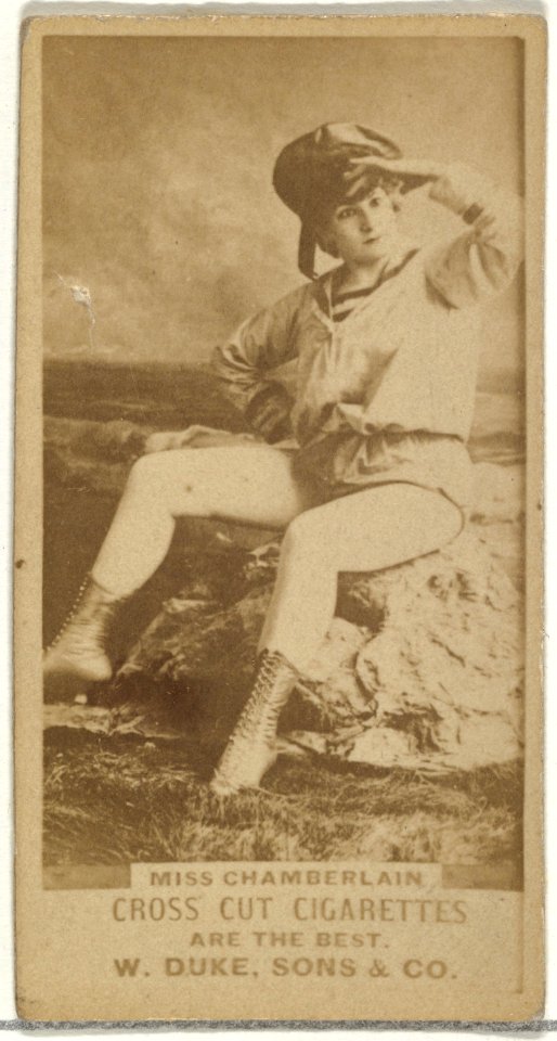 Miss Chamberlain, from the Actors and Actresses series (N145-3) issued by Duke Sons & Co. to promote Cross Cut Cigarettes MET DP839716