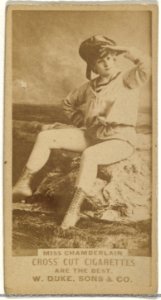 Miss Chamberlain, from the Actors and Actresses series (N145-3) issued by Duke Sons & Co. to promote Cross Cut Cigarettes MET DP839716