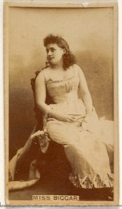 Miss Laura Biggar, from the Actors and Actresses series (N45, Type 8) for Virginia Brights Cigarettes MET DP831396