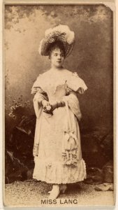 Miss Lang, from the Actresses series (N245) issued by Kinney Brothers to promote Sweet Caporal Cigarettes MET DP858934
