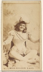 Miss Eileen Karl, from the Actors and Actresses series (N45, Type 8) for Virginia Brights Cigarettes MET DP831548