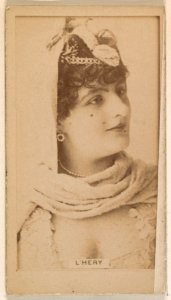 Miss L'Hery, from the Actresses series (N245) issued by Kinney Brothers to promote Sweet Caporal Cigarettes MET DP858989