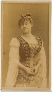 Mlle. Nordrum, from the Actors and Actresses series (N45, Type 8) for Virginia Brights Cigarettes MET DP831579