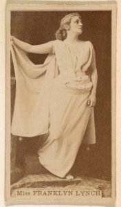 Miss Franklyn Lynch, from the Actresses series (N245) issued by Kinney Brothers to promote Sweet Caporal Cigarettes MET DP859024