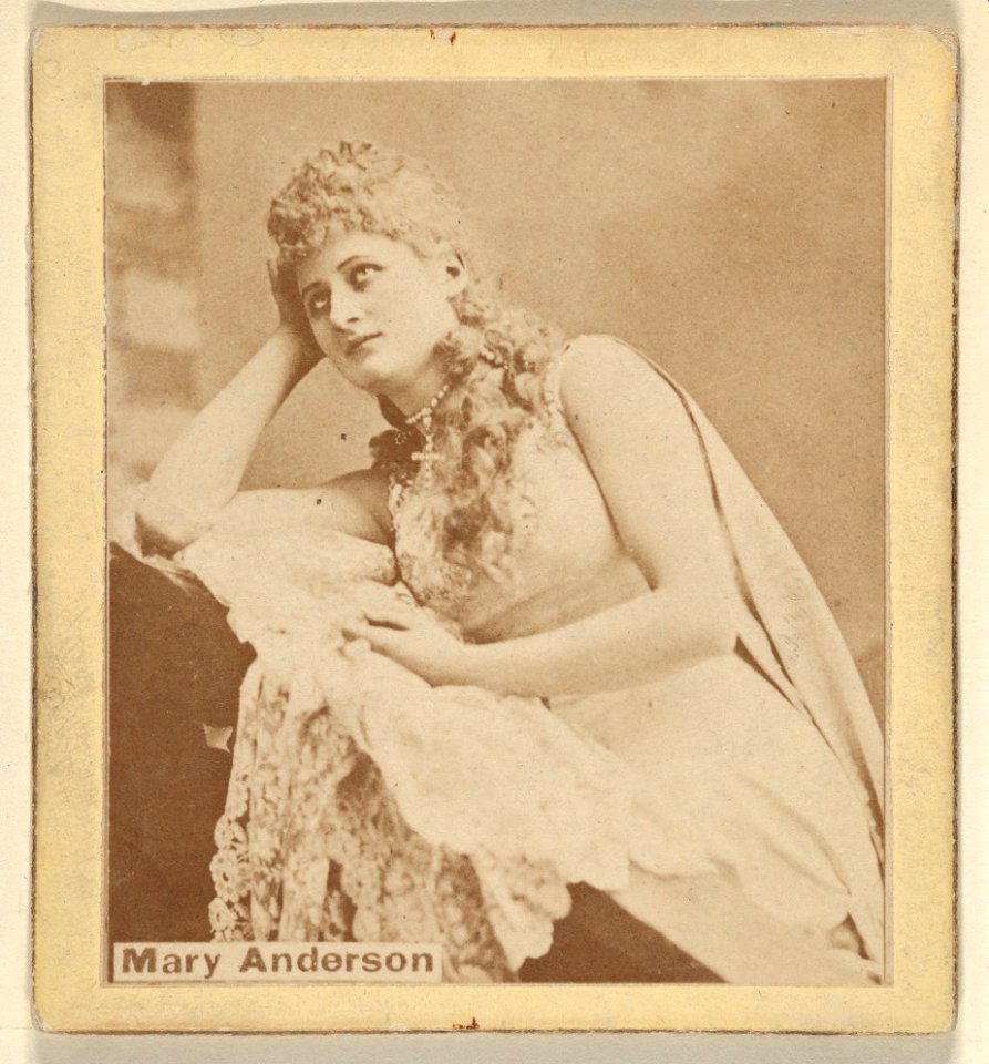Mary Anderson, from the Actresses series (N246), Type 2, issued by Kinney Brothers to promote Sporting Extra Cigarettes MET DP860052