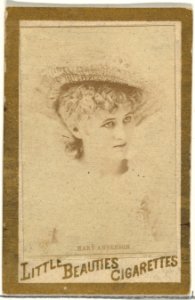 Mary Anderson, from the Actresses and Celebrities series (N60, Type 1) promoting Little Beauties Cigarettes for Allen & Ginter brand tobacco products MET DP839433