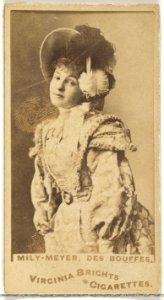 Mily-Meyer, Des Bouffes, from the Actors and Actresses series (N45, Type 1) for Virginia Brights Cigarettes MET DP829885