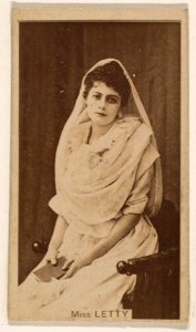 Miss Letty, from the Actresses series (N245) issued by Kinney Brothers to promote Sweet Caporal Cigarettes MET DP858969