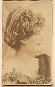 Miss L'Hery, from the Actresses series (N246), Type 1, issued by Kinney Brothers to promote Sporting Extra Cigarettes MET DP860005