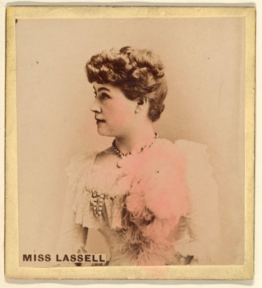 Miss Lassell, from the Actresses series (N246), Type 2, issued by Kinney Brothers to promote Sporting Extra Cigarettes MET DP860070