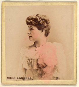 Miss Lassell, from the Actresses series (N246), Type 2, issued by Kinney Brothers to promote Sporting Extra Cigarettes MET DP860070