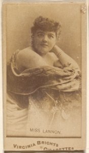 Miss Lannon, from the Actors and Actresses series (N45, Type 1) for Virginia Brights Cigarettes MET DP830471