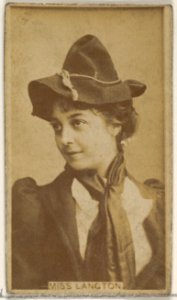 Miss Langton, from the Actors and Actresses series (N45, Type 8) for Virginia Brights Cigarettes MET DP831555