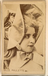 Mlle. Paulette, from the Actresses series (N246), Type 1, issued by Kinney Brothers to promote Sporting Extra Cigarettes MET DP860013