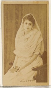 Miss Letty, from the Actors and Actresses series (N45, Type 8) for Virginia Brights Cigarettes MET DP831559