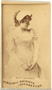 Mary Anderson, from the Actors and Actresses series (N45, Type 1) for Virginia Brights Cigarettes MET DP828875