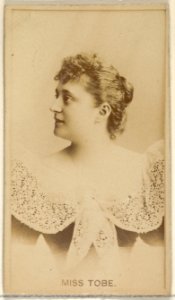 Miss Tobe, from the Actors and Actresses series (N45, Type 8) for Virginia Brights Cigarettes MET DP831633