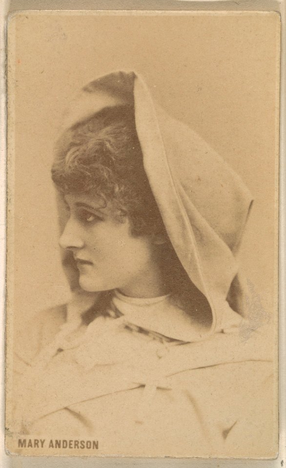 Mary Anderson, from the Actresses series (N246), Type 1, issued by Kinney Brothers to promote Sporting Extra Cigarettes MET DP859982