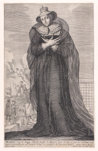 Mary, Queen of Scots with the scene of her execution Met DP890393